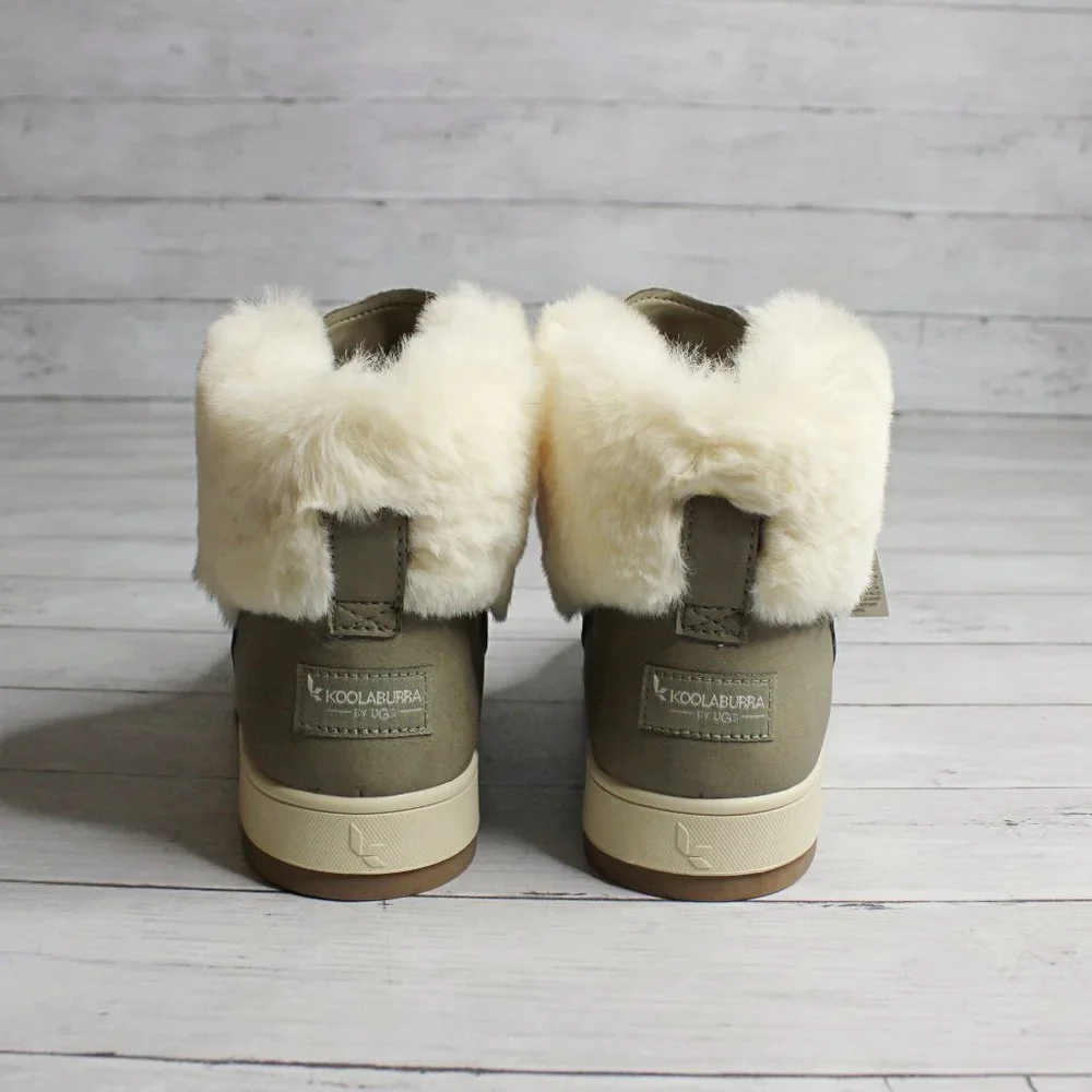 Koolaburra by Ugg Women's Winter Boots Size 8 Suede Leather Lace Fur